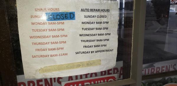Curren's Auto Repair /Uhaul Rental