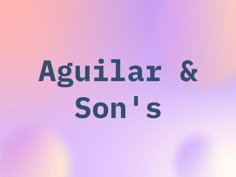 Aguilar & Son's