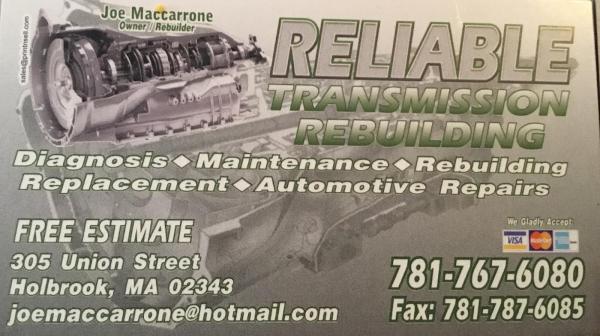 Reliable Transmission Rebuilding Inc