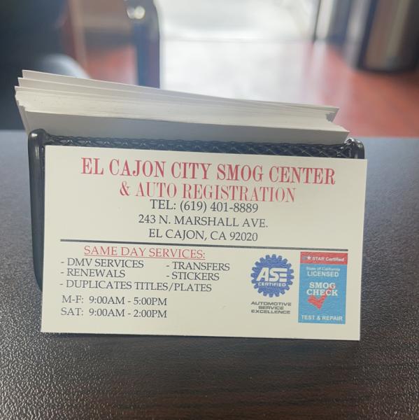 El Cajon City Smog Check & Auto Registration