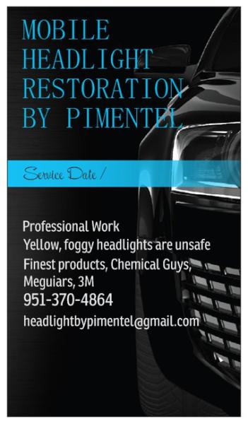 Mobile Headlight Restoration by Pimentel