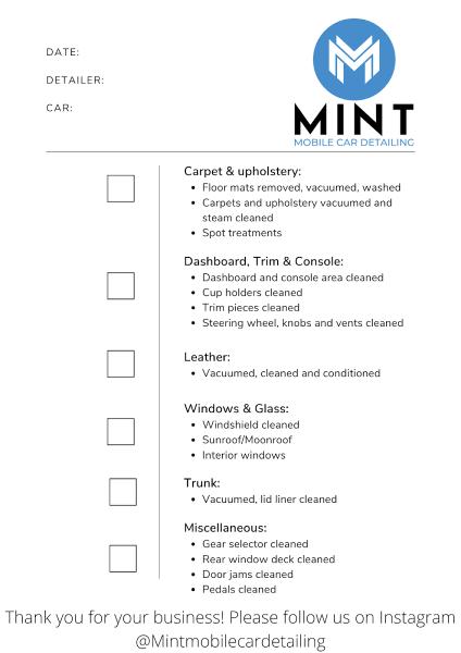 Mint Mobile Car Detailing