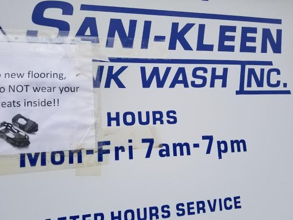 Sani Kleen Tank Wash