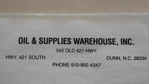 Oil & Supplies Warehouse