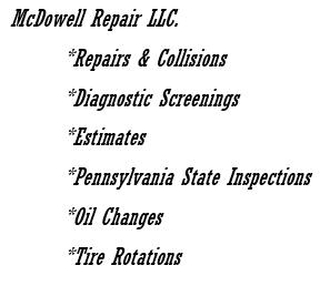 McDowell Repair Llc.