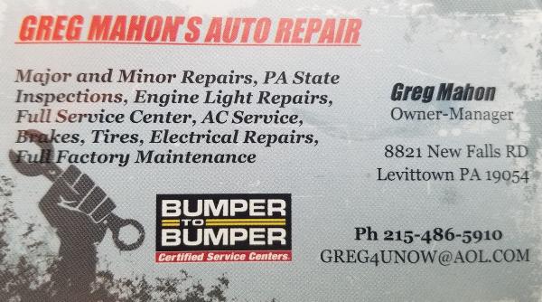 Greg Mahon's Auto Repair