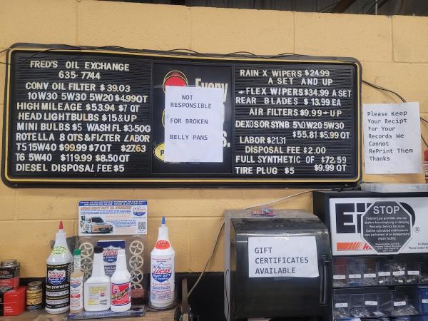 Fred's Oil Exchange
