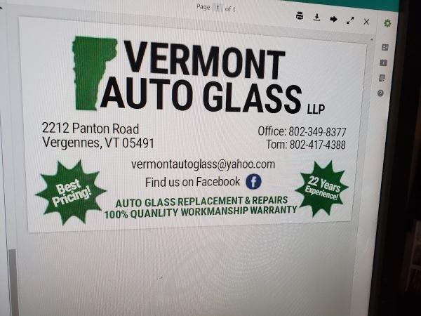 Vermont Auto Glass LLP