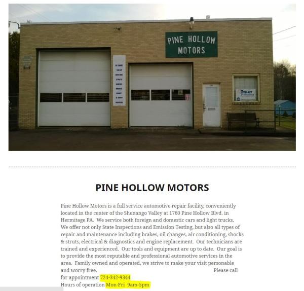 Pine Hollow Motors