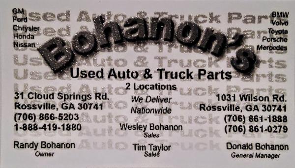 Bohanon Used Auto & Truck Parts Inc.