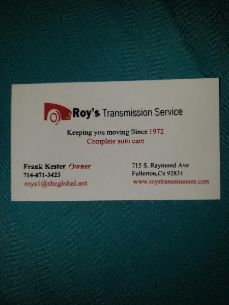 Roy's Transmission Service