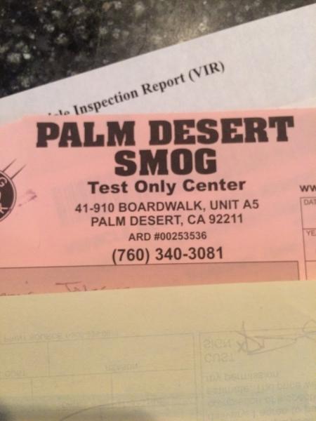 Palm Desert Smog