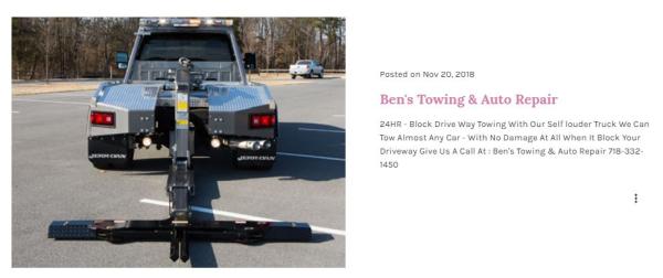 Ben's Towing & Auto Repair