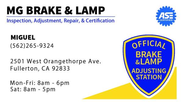 MG Brake & Lamp