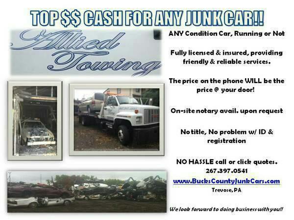 Bucks County Junk Cars by Allied Towing LLC