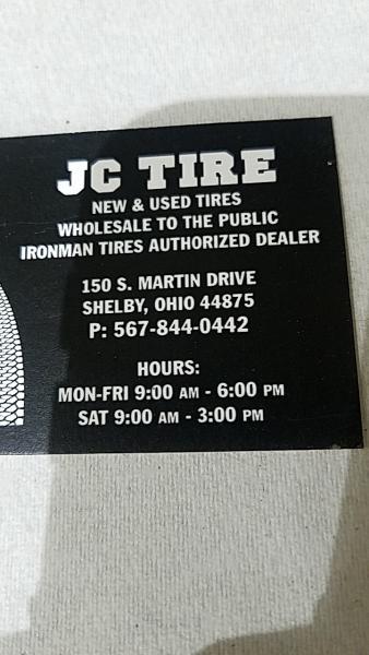 JC Tire Wholesale to the Public and Auto Repair