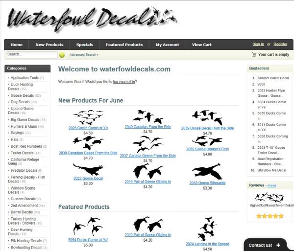 Waterfowl Decals