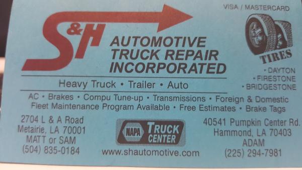 S & H Automotive and Truck Repair Inc