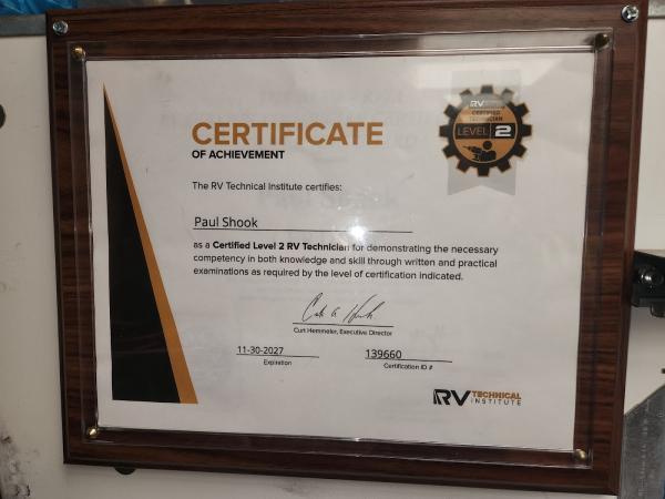 Shook's Mobile RV Service Repair LLC