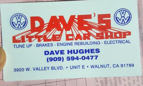 Dave's Little Car Shop