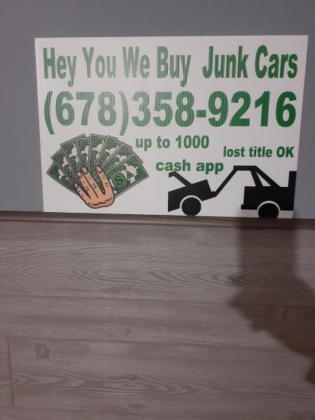 Hey You we Buy Junk Cars