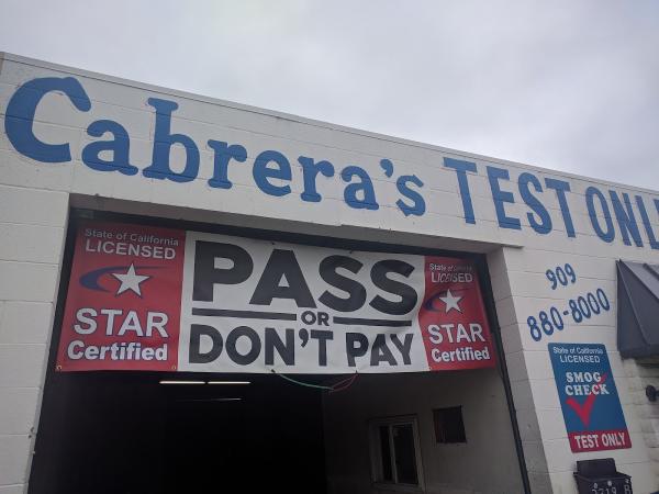 Cabrera's Star-Certified Smog Check