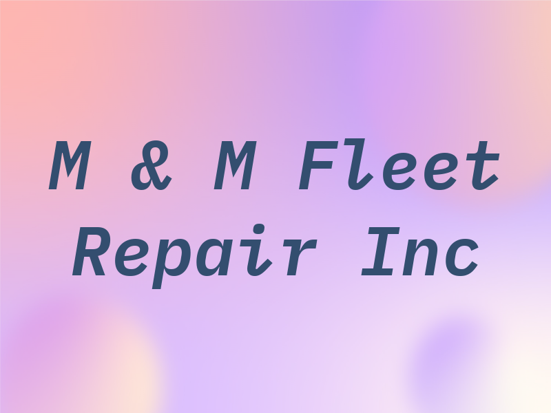 M & M Fleet Repair Inc