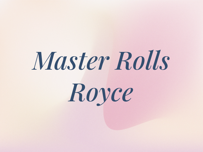 Master Rolls Royce