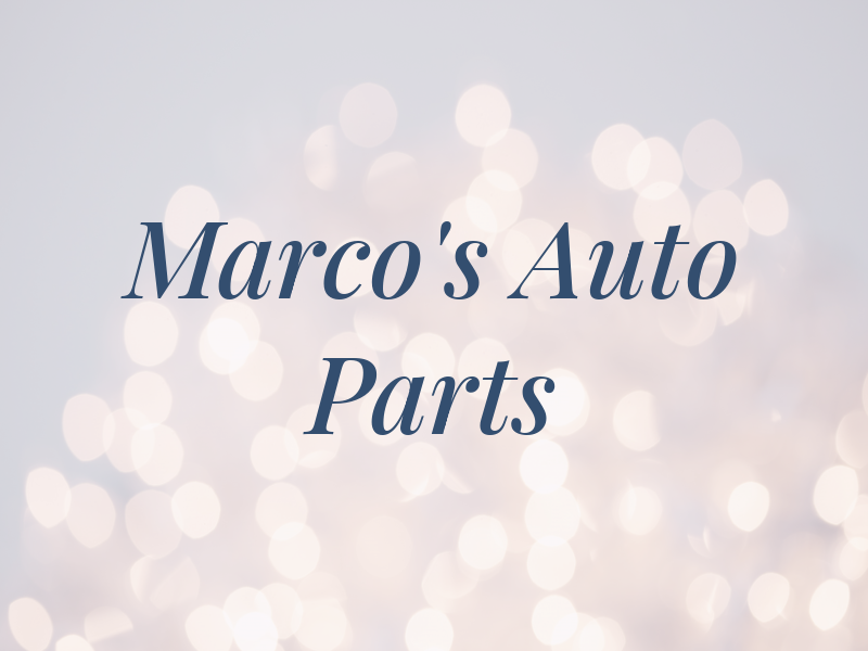 Marco's Auto Parts Inc