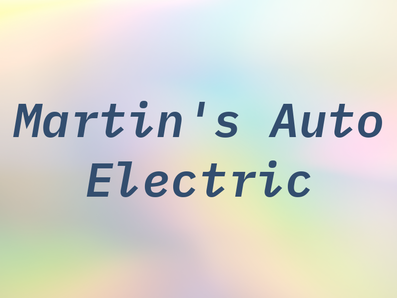 Martin's Auto Electric