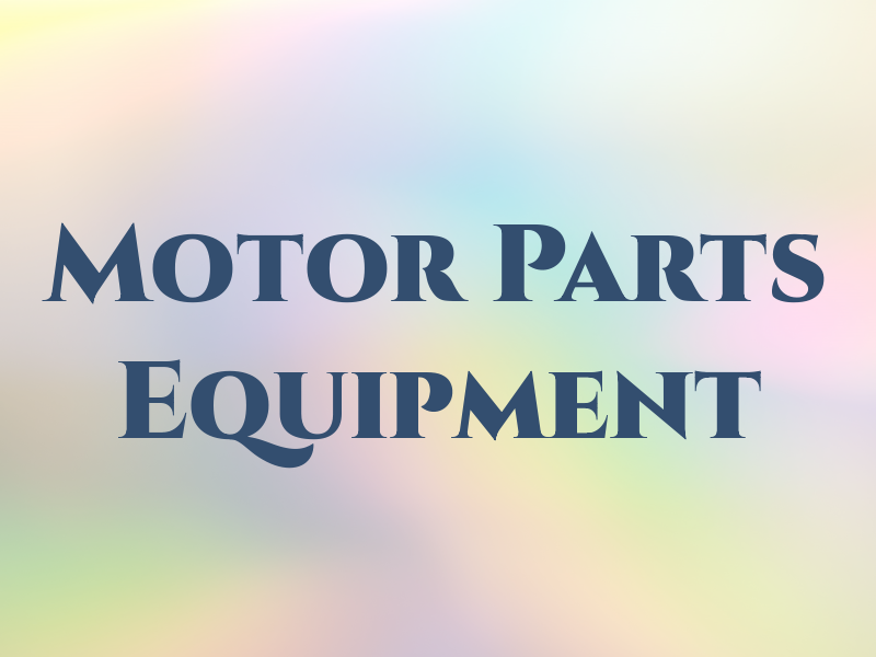 Motor Parts & Equipment