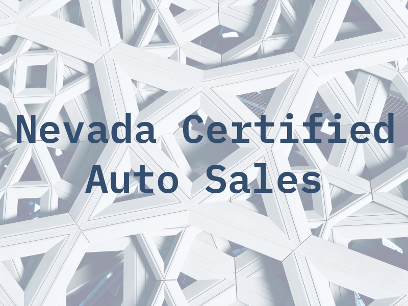 Nevada Certified Auto Sales