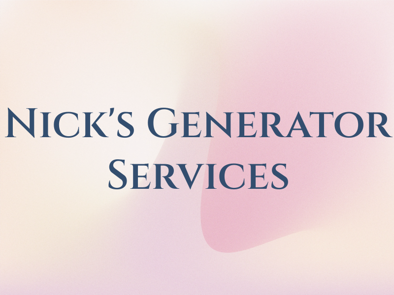 Nick's Generator Services