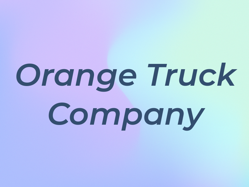Orange Tow Truck Company