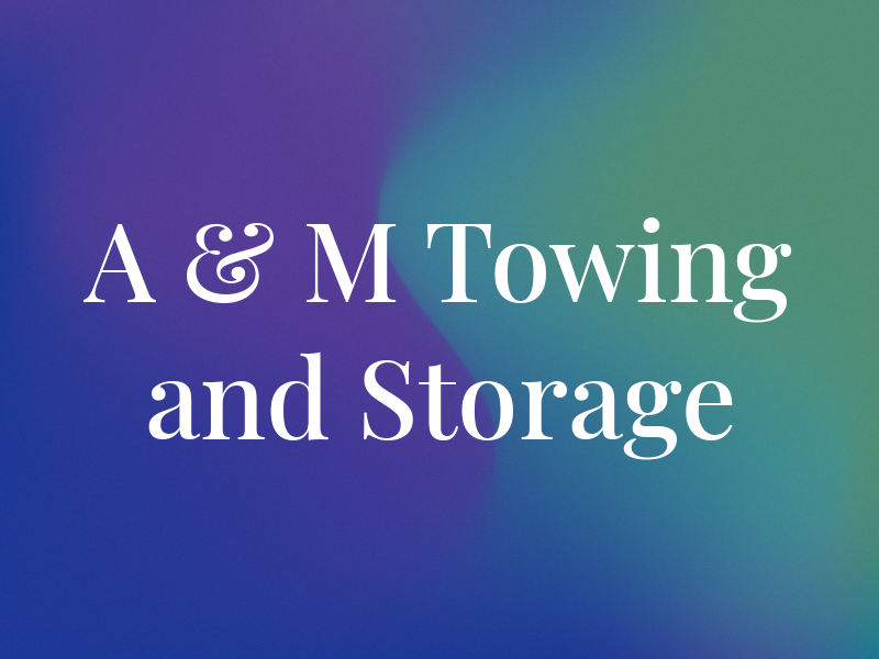 A & M Towing and Storage