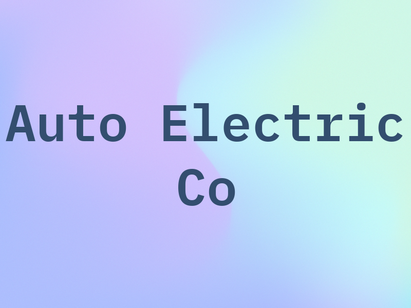 Auto Electric Co