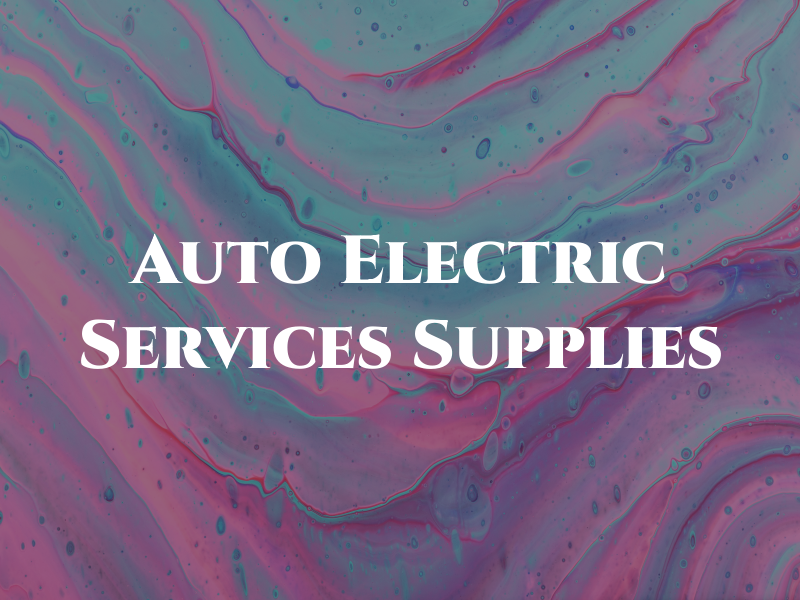 Auto Electric Services & Supplies