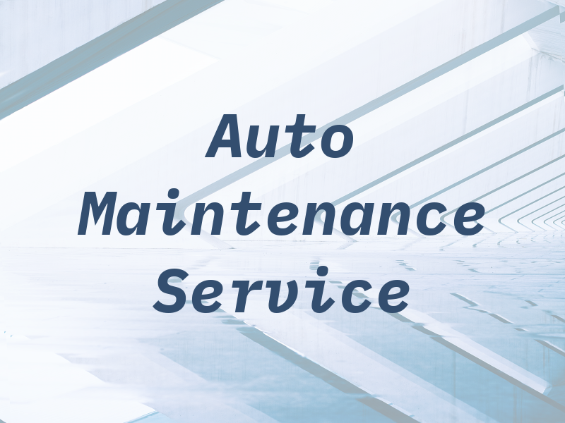 Auto Maintenance & Service