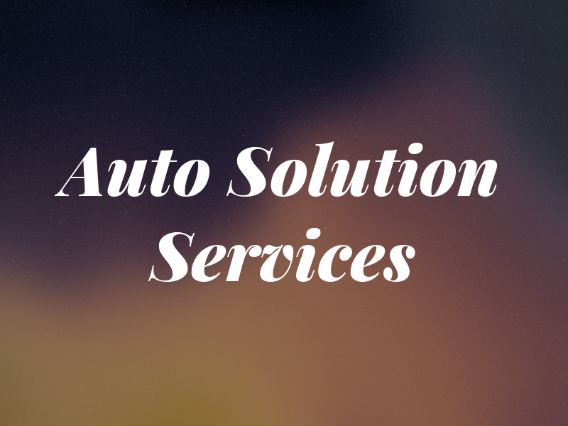 Auto Solution Services