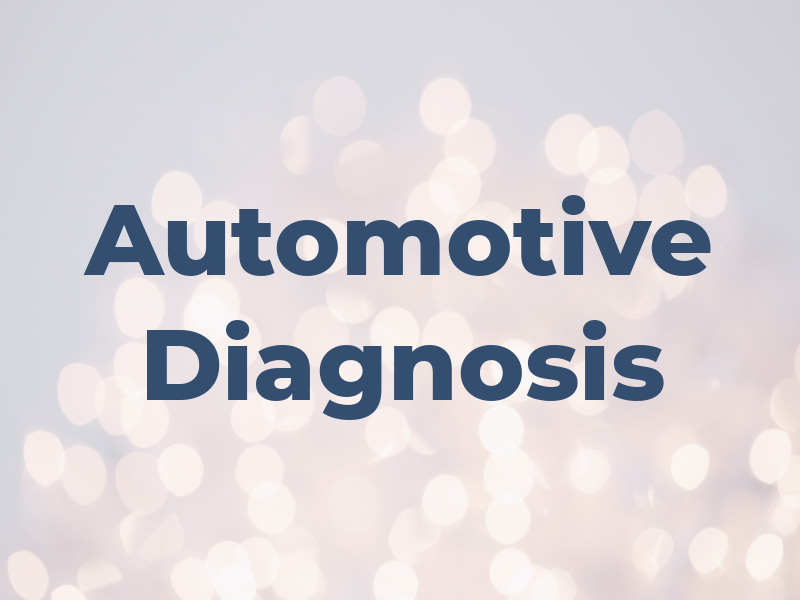 Automotive Diagnosis