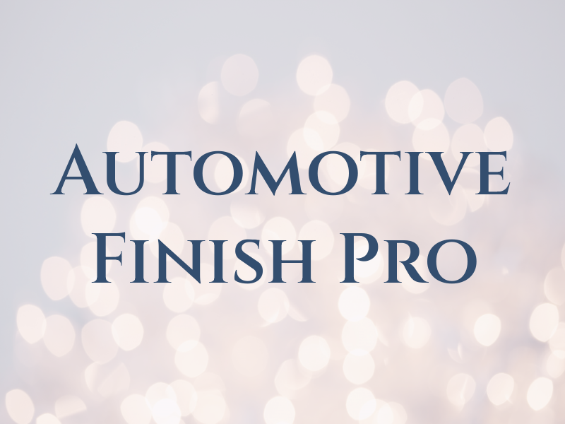 Automotive Finish Pro