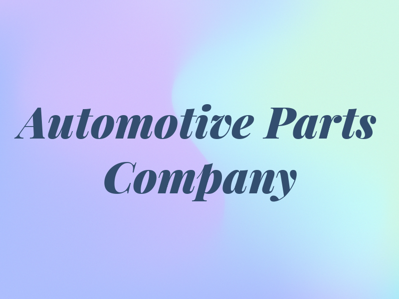 Automotive Parts Company