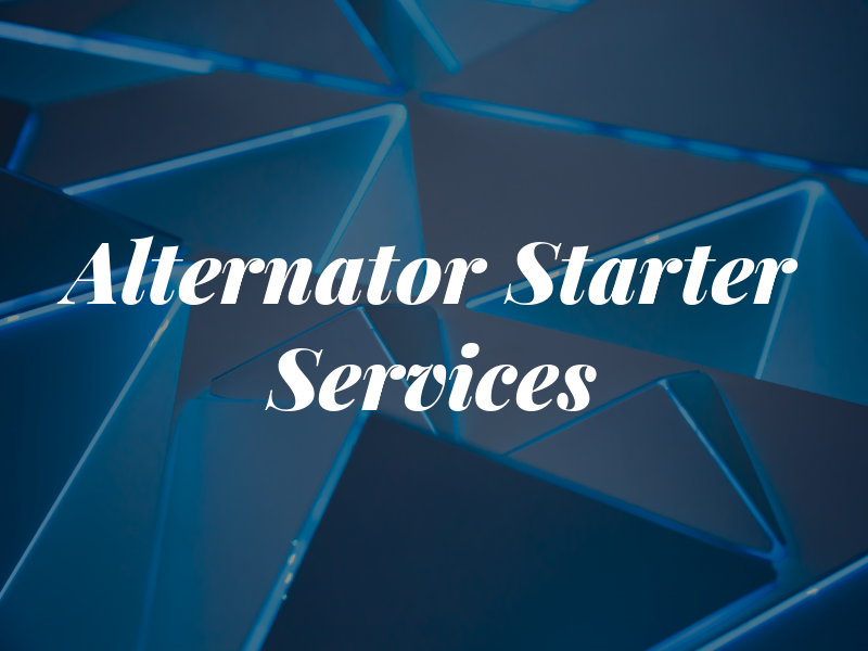 AGR Alternator Starter Services