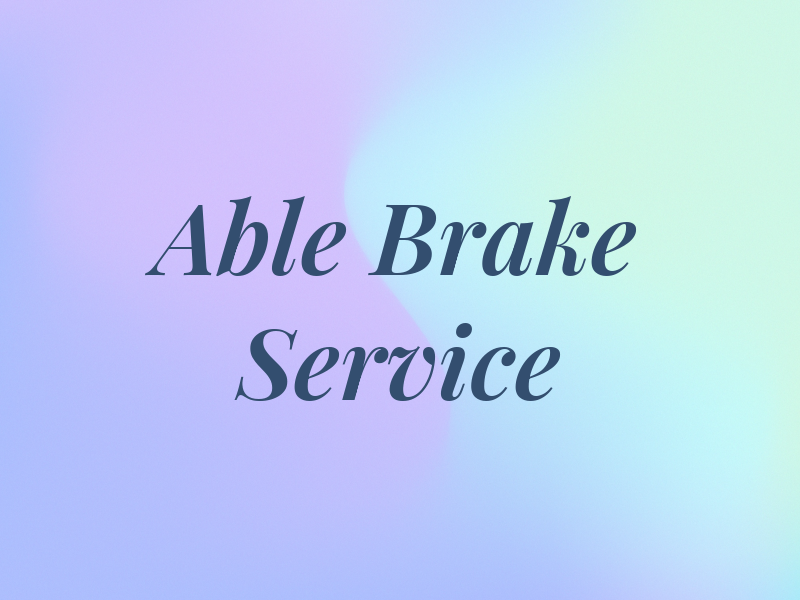 Able Brake Service