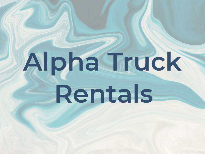 Alpha One Truck Rentals