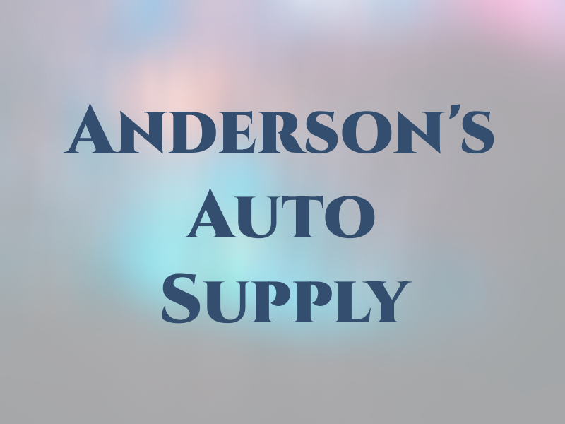 Anderson's Auto Supply