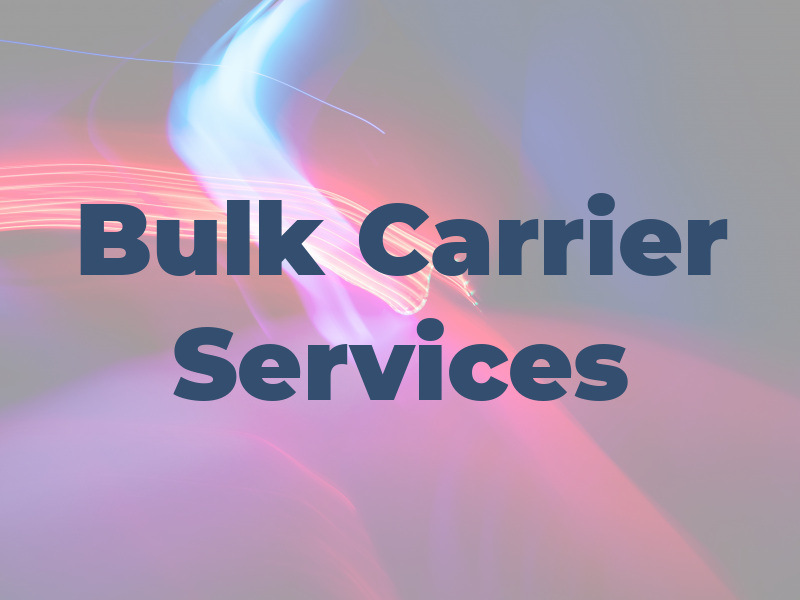 Bulk Carrier Services