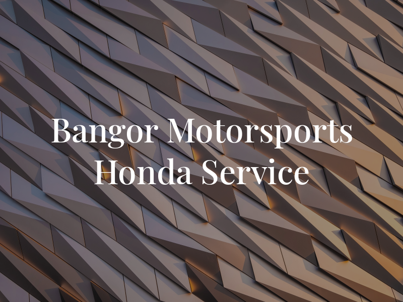Bangor Motorsports Honda Service