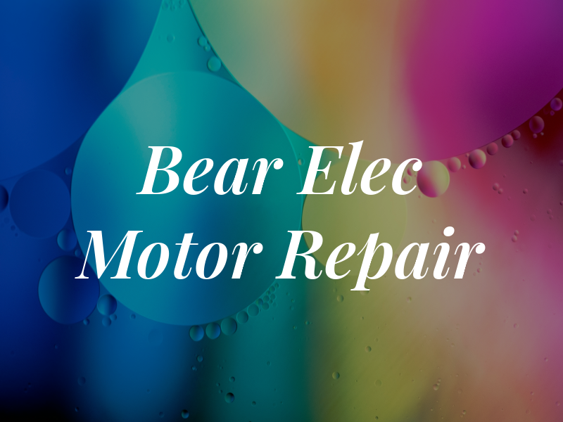 Bear Elec Motor Repair