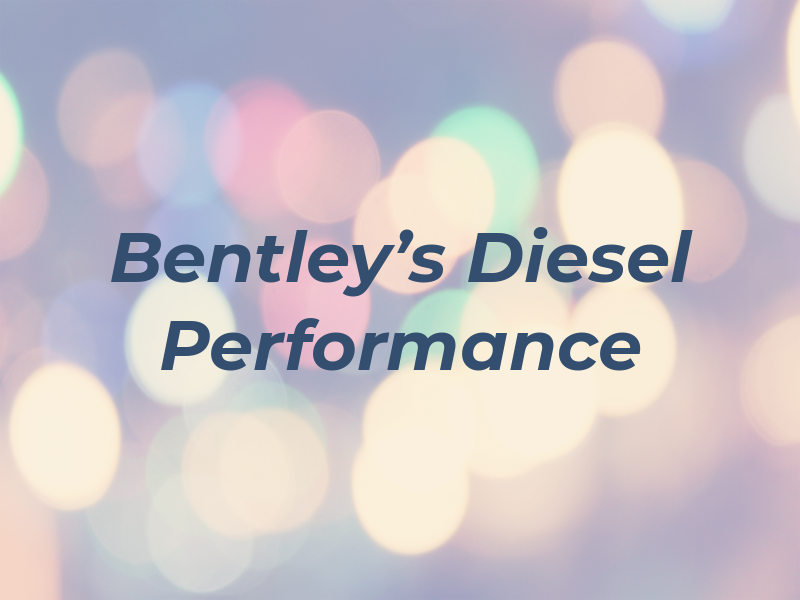 Bentley's Diesel and Performance